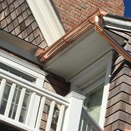 copper gutter installation Northport ny